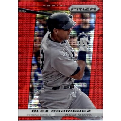 2013 Panini Prizm Prizms Red Pulsar #130 Alex Rodriguez
