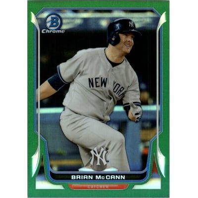 2014 Bowman Chrome Green Refractors #141 Brian McCann