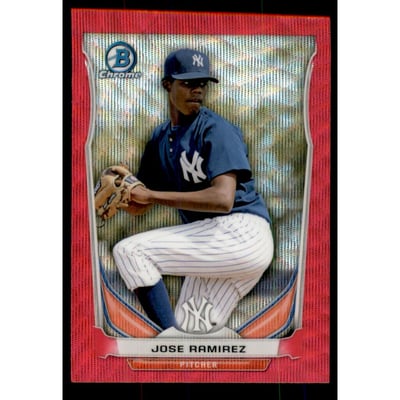 2014 Bowman Chrome Prospects Series 2 Pink Wave Refractors #BCP70 Jose Ramirez