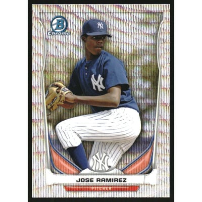2014 Bowman Chrome Prospects Series 2 Silver Wave Refractors #BCP70 Jose Ramirez