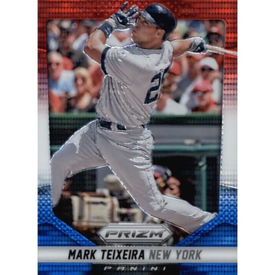 2014 Panini Prizm Prizms Red White and Blue Pulsar #53 Mark Teixeira