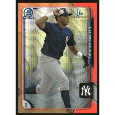 2015 Bowman Chrome Prospects Orange Wave Refractors #BCP13 Dermis Garcia
