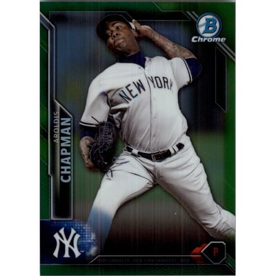 2016 Bowman Chrome Green Refractors #69 Aroldis Chapman