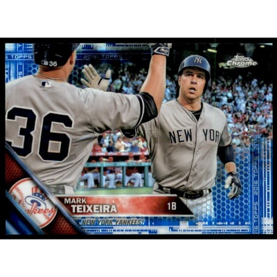 2016 Topps Chrome Blue Refractors #113 Mark Teixeira
