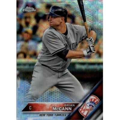 2016 Topps Chrome Blue Wave Refractors #22 Brian McCann