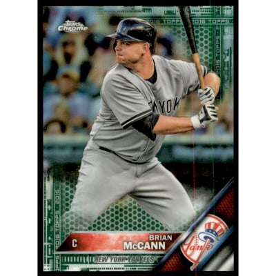 2016 Topps Chrome Green Refractors #22 Brian McCann