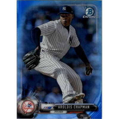 2017 Bowman Chrome Blue Refractors #65 Aroldis Chapman