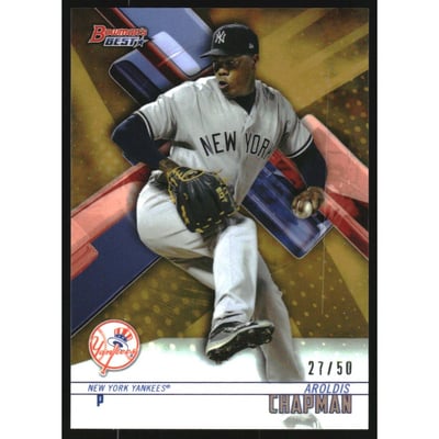 2018 Bowman's Best Gold Refractors #45 Aroldis Chapman