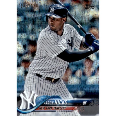 2018 Topps Factory Set Foilboard #480 Aaron Hicks