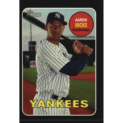 2018 Topps Heritage Black Border #138 Aaron Hicks