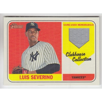 2018 Topps Heritage Clubhouse Collection Relics #CCRLS Luis Severino HN