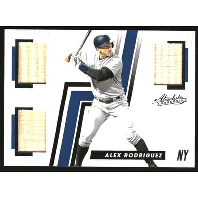 2019 Absolute Triple Memorabilia #21 Alex Rodriguez