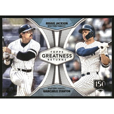 2019 Topps Greatness Returns 150th Anniversary #GR4 Giancarlo Stanton/Reggie Jackson