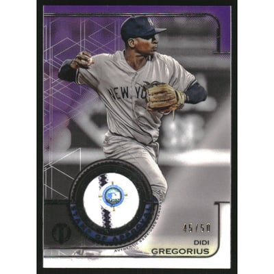 2019 Topps Tribute Stamp of Approval Relics Purple #SOADG Didi Gregorius