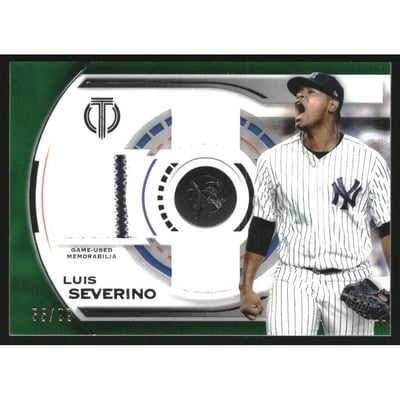 2019 Topps Tribute Triple Relics Green #TTRLS Luis Severino
