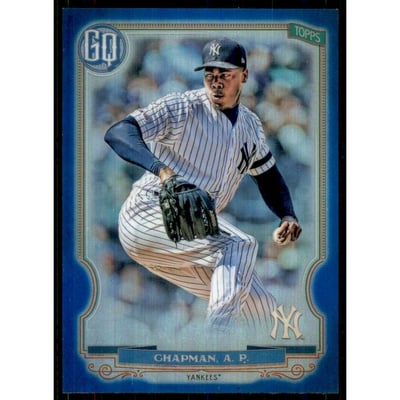 2020 Topps Gypsy Queen Chrome Box Toppers Blue Refractors #213 Aroldis Chapman