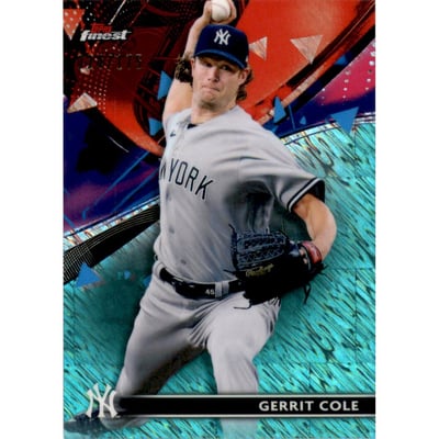 2021 Finest Aqua Shimmer Refractors #58 Gerrit Cole