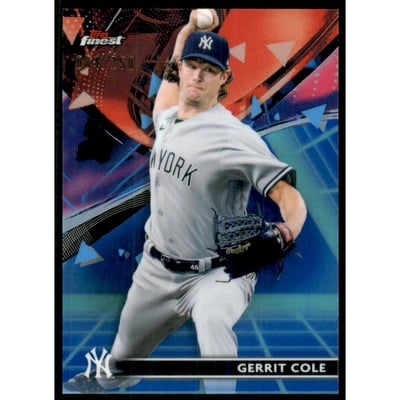 2021 Finest Purple and Aqua Vapor Refractors #58 Gerrit Cole