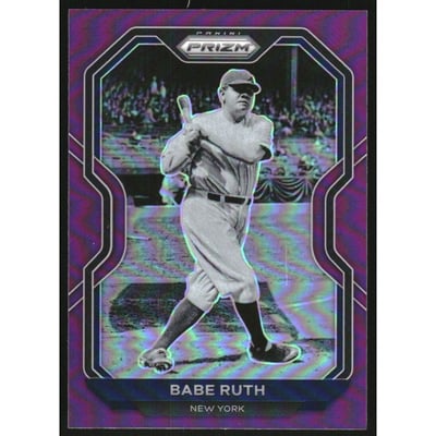 2021 Panini Prizm Prizms Purple #182 Babe Ruth