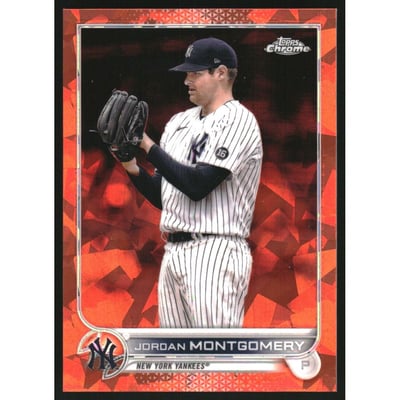 2022 Topps Chrome Sapphire Orange Refractors #382 Jordan Montgomery