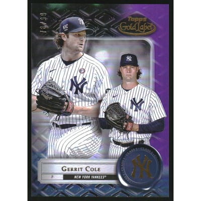 2022 Topps Gold Label Class 1 Purple #98 Gerrit Cole