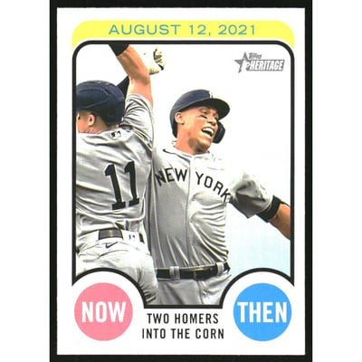 2022 Topps Heritage High Number Now and Then #NAT14 Aaron Judge
