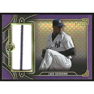 2022 Topps Triple Threads Single Jumbo Relics Amethyst #SJR2LS2 Luis Severino