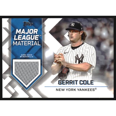 2022 Topps Update Major League Materials #MLMGC Gerrit Cole