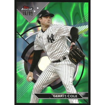 2023 Finest Green Lava Refractors #48 Gerrit Cole