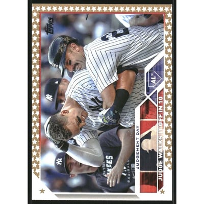 2023 Topps Factory Set Gold Stars #245 Judgement Day/Aaron Judge