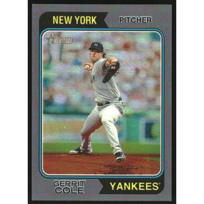 2023 Topps Heritage Chrome Silver Refractors #324 Gerrit Cole