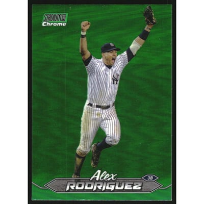 2024 Stadium Club Chrome Green Refractors #229 Alex Rodriguez