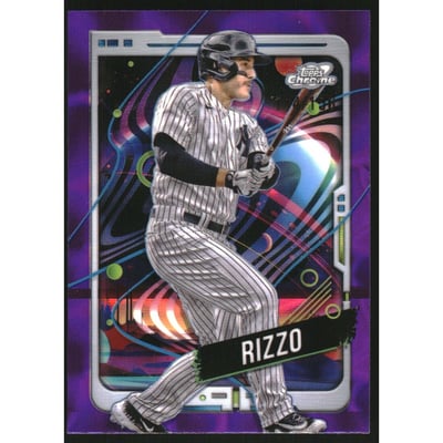 2024 Topps Cosmic Chrome Purple Nebula Refractors #118 Anthony Rizzo