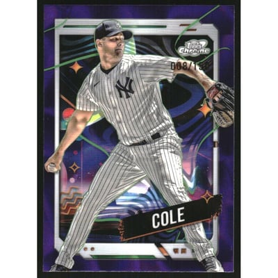 2024 Topps Cosmic Chrome Purple Nebula Refractors #76 Gerrit Cole