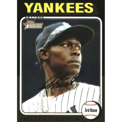 2024 Topps Heritage Chrome #523 Jazz Chisholm Jr. HN/699