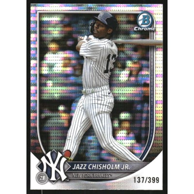 2025 Bowman Chrome Pulsar Refractors #34 Jazz Chisholm Jr.