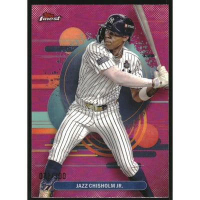 2025 Finest Magenta Refractors #187 Jazz Chisholm Jr.
