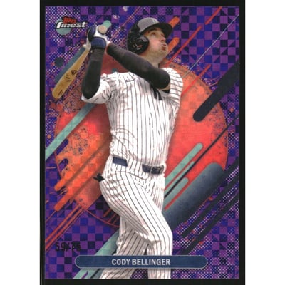 2025 Finest Purple Checkerboard Refractors #290 Cody Bellinger
