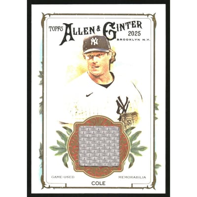 2025 Topps Allen and Ginter Relics #AGRGC Gerrit Cole