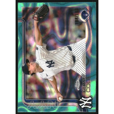 2025 Topps Chrome Aqua Lava Refractors #110 Gerrit Cole