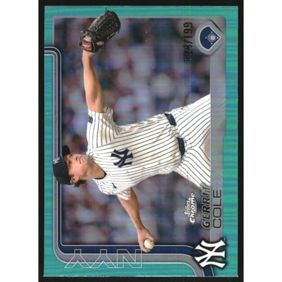 2025 Topps Chrome Aqua Refractors #110 Gerrit Cole