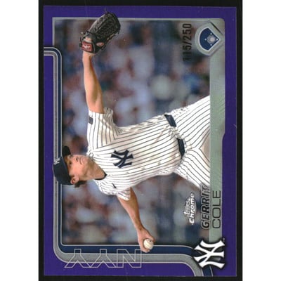 2025 Topps Chrome Purple Refractors #110 Gerrit Cole