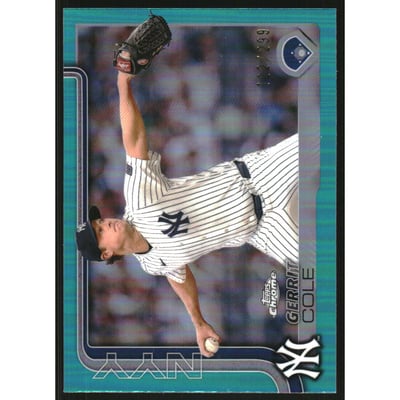2025 Topps Chrome Teal Refractors #110 Gerrit Cole