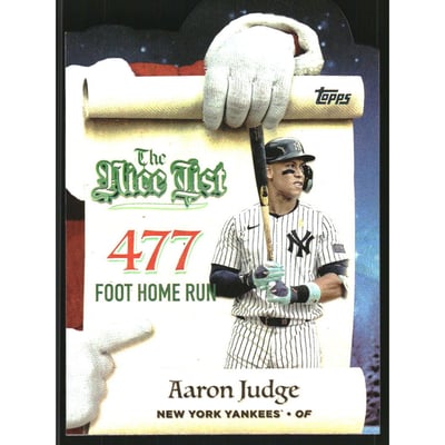 2025 Topps Holiday Making The Nice List #MNL20 Aaron Judge