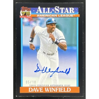 2026 Topps Series 2 1991 Topps All-Star Black #91AS-DW Dave Winfield Auto /10