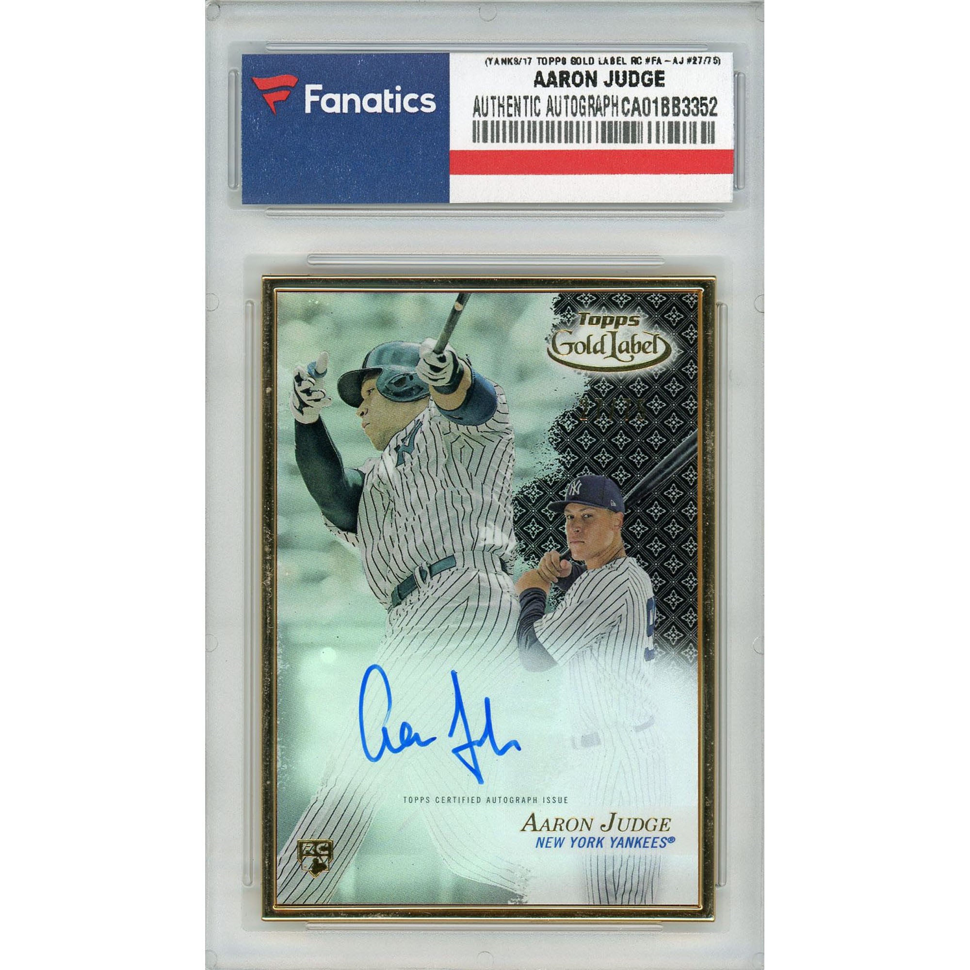 Aaron Judge New York Yankees Autographed 2017 Topps Gold Label RC 