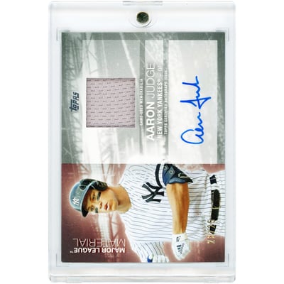 Aaron Judge New York Yankees Autographed 2020 Topps Update Major League Material Game Used Relic #MLA-AJ #23/25 Card