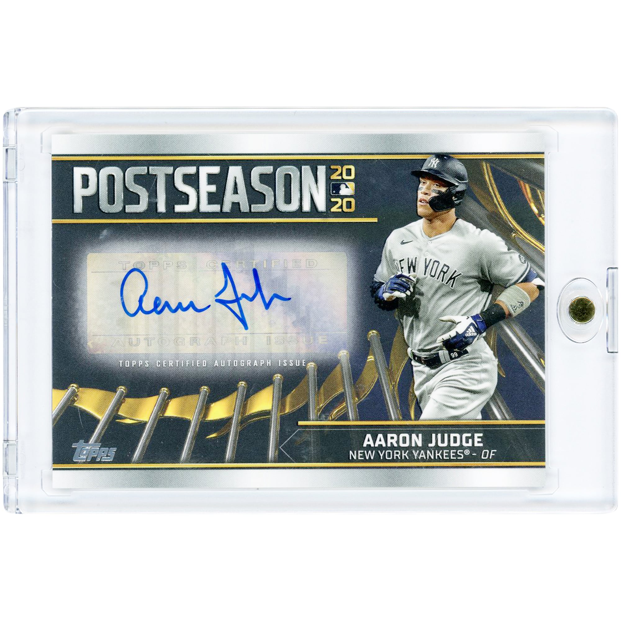 Aaron Judge New York Yankees Autographed 2021 Topps Series One Post Season '20 #PPA-AJ #13/15 Card