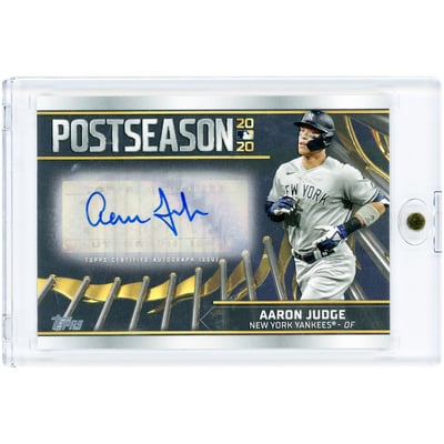 Aaron Judge New York Yankees Autographed 2021 Topps Series One Post Season '20 #PPA-AJ #13/15 Card