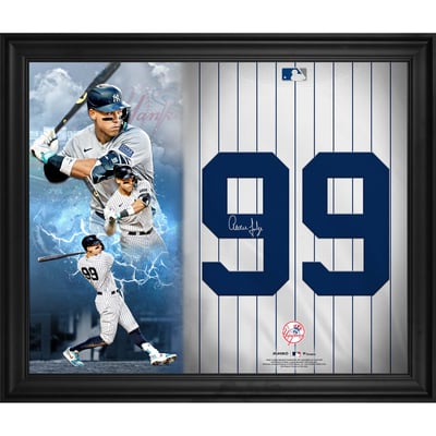 Aaron Judge New York Yankees Autographed Fanatics Authentic Framed 20" x 24" Jersey Number Collage